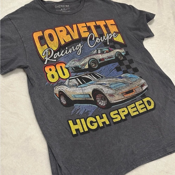 Chemistry Heather Gray Graphic Tee with grey corvette coupe - Picture 2 of 5